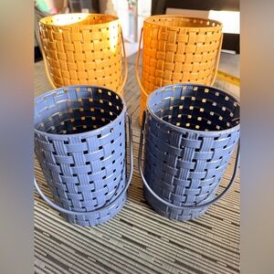 Ashland blue and orange decorative buckets